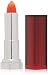 Maybelline New York Color Sensational Orange Lipstick, Satin Lipstick, Electric Orange, 0.15 oz