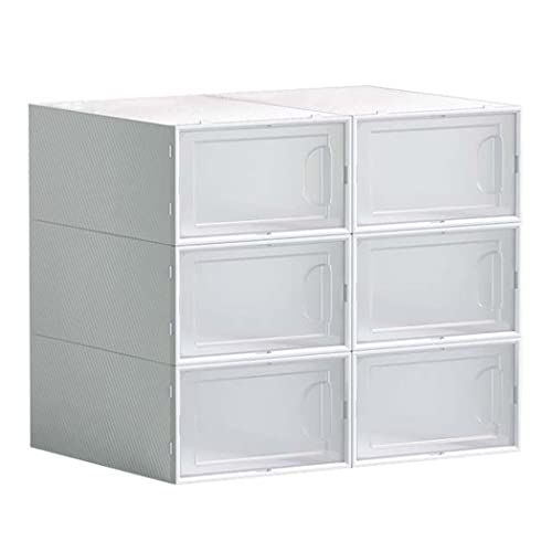 Boîte à chaussure en plastique transparent lot de 6 empilables - 2