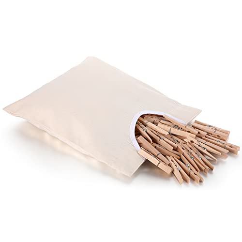 Sac de pinces à linge en bois durable et toile premium - 5