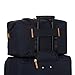 Bric’s X-Bag/X-Travel 2.0 Overnight Weekender Duffel, Water-Resistant Folding Carry-On with Leather Trim, Removable Shoulder Strap and Pass-Through Sleeve - Mini Bag Included – 18 Inch, Navy