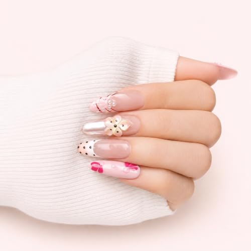 MB Beauty Press-On Nails Dolce Fleur, M