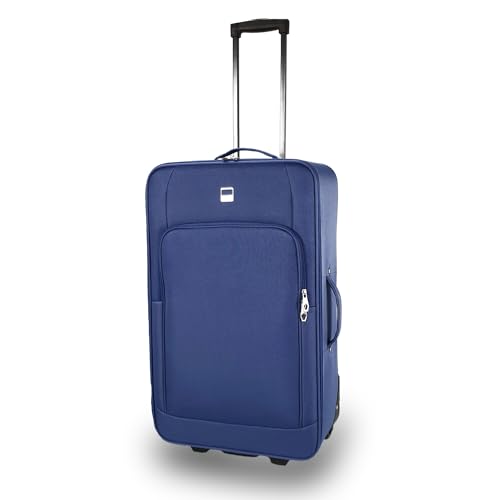 SIGN Stoffkoffer Trolley Reisekoffer Inline Rollen (Handgepäck-Mittel-Groß-Sehr Groß) (Blau,...