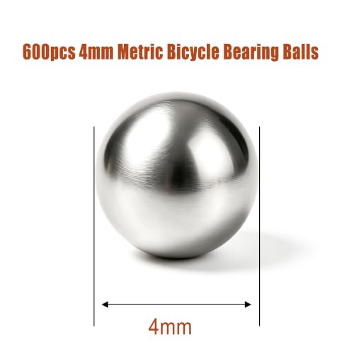 Image of weideer 600pcs 4mm Stainless Steel Precision Steel Balls,Metric Bicycle Bearing Balls Assortment Kit Mixing Balls