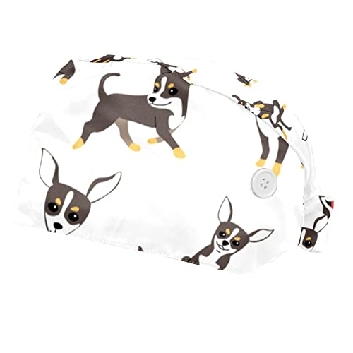 Chapeaux de travail Chihuahua 2 pièces casquette mixte contre la poussière