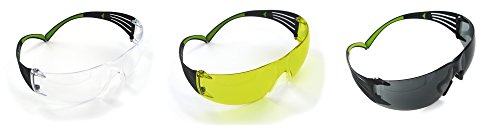 Peltor Sport SecureFit Glasses, 3 Pack: Clear + Amber + Gray Lenses, Anti Fog (SF400-P3PK-6)