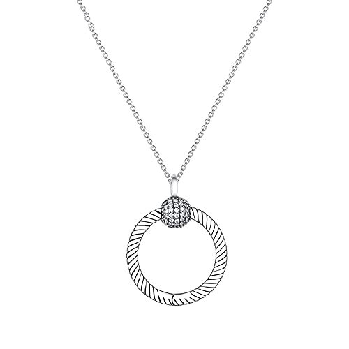 Collier en chaîne petit pavé o pour femmes bijou élégant en argent fin