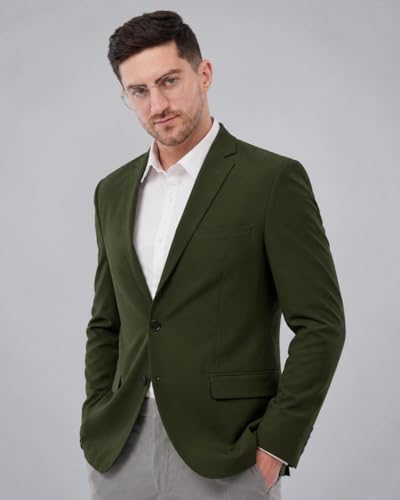 Image of SaintX Men's Premium 4-Way Comfy Stretch Sunscreen Blazer | Light Weight, Designed for Summers | Fully Lined | Comfort able Slim Fit | Wrinkle Resistant, All-Day Casual & Formal Signature Coat (JK11)
