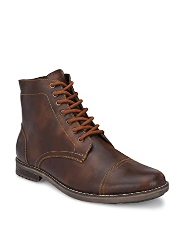 EL PASO Men's Brown Pro Guard Ankle Casual Boots