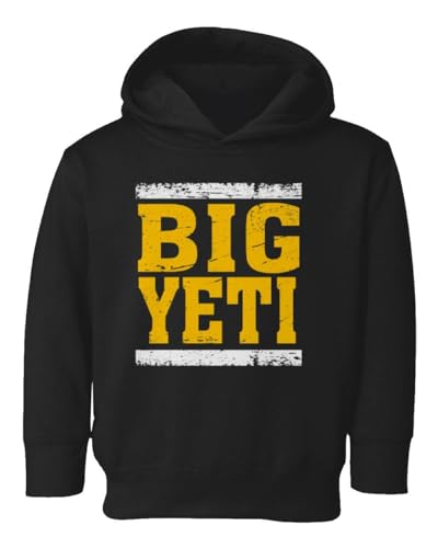Baku Apparel Big Yeti Kansas Kelce Tight End Nickname Playoff Toddler Hooded Sweatshirt (Black, 5T)