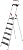 Hailo L100 Pro | Aluminum Folding Stepladder | Six Steps | Extendable Safety Rail | Integrated Multifunctional Storage Tray | Folding Safety Mechanism with Platform Locking System |Black