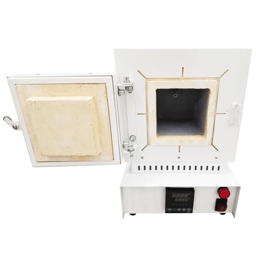 HayWHNKN Laboratory Muffle Furnace 1100℃ Integrated Intelligent Laboratory/Jewelry Processing Burnout Oven Melting Furnace for Jewelry Processing 110V 2KW