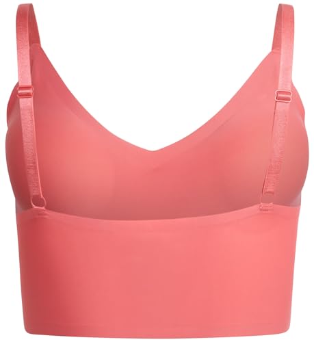 Image of Reebok Womens Everyday Bras - 2 Pack or 4 Pack Soft Stretch Longline Ladies Bralettes Performance Wireless Bras for Women
