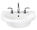 American Standard 0403.008.020 Tropic Petite 8-Inch Center Faucet Holes Pedestal Basin, White
