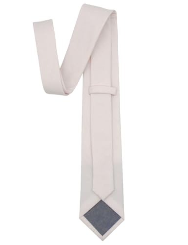 Image of Kebocis Mens Solid Color Cotton Necktie for Men