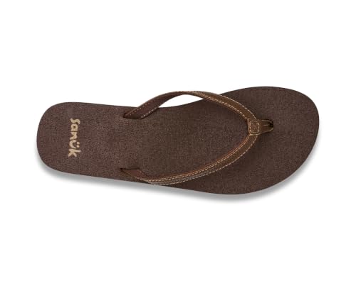 Image of Sanuk Yoga Joy Womens Flip Flops | Yoga Mat Footbed | Sandals for Women | Womens Yoga Sandals | Women's Beach Sandals