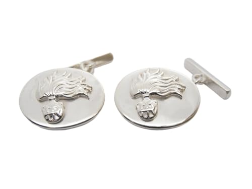 Argento 925 Fiamma dell\'Arma dei Carabinieri : Gemelli in Argento 925