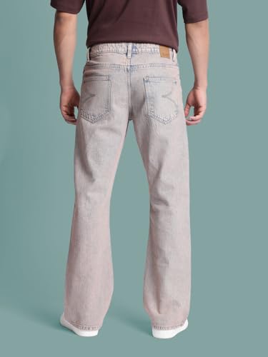 Image of BENE KLEED Men Bootcut Fit Tinted Jeans (BOMDT138BL52-666CJ-D117 Blue /Pink 34)