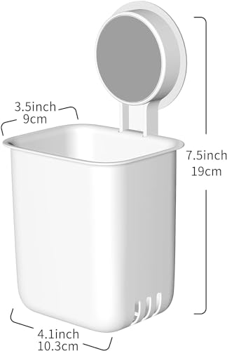 Image of RETAIL PARATPAR Wall Mounted Plastic Toothbrush Holder for Bathroom - Self-Adhesive Waterproof Toothbrush Stand & Storage Shelf - Multi-Use Bathroom Organizer for Toothbrush (TBH White 1 PCS)