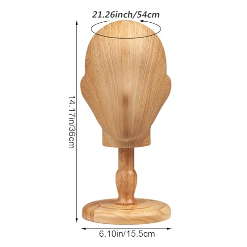 Soporte de madera para pelucas que mantiene la forma natural de sus tocados 8