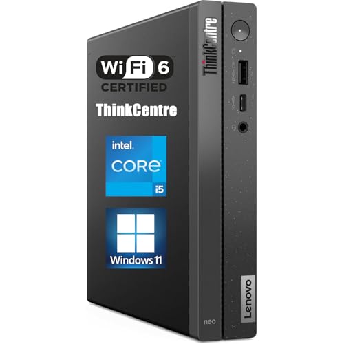Image of Lenovo ThinkCentre Neo 50q Gen4 1L Mini PC | Intel Intel Core i5-13420H (8Cores, Up to 4.6GHz) | 32GB RAM, 1TB SSD | Windows 11 | WiFi 6, RJ45 | Dual 4K Display Support | Wired KB & Mouse