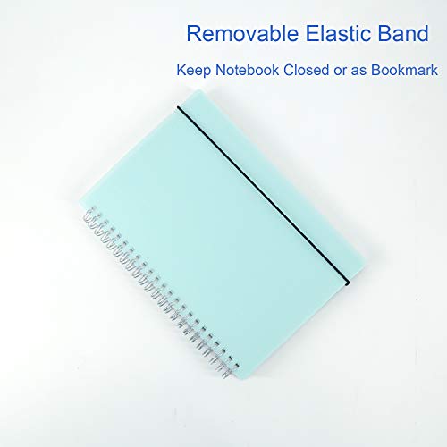 Lodrepas 3 Pack A5 Spiral Graph Notebook With 120Gsm Thick Paper, Grid Spiral Notebook With Plastic Hardcover And Elastic Band Closure, 80 Sheets Per Pack 5.7X 8.3 Inches #TOP4
