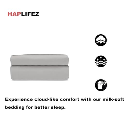 Image of Haplifez Sensory Bed Sheet, Sensory Compression Blanket, Weighted Blankets, Breathable Stretchable Bedding Fit, Lightweight Calming Sleep Solution, Grey, 54 inchx60 inch