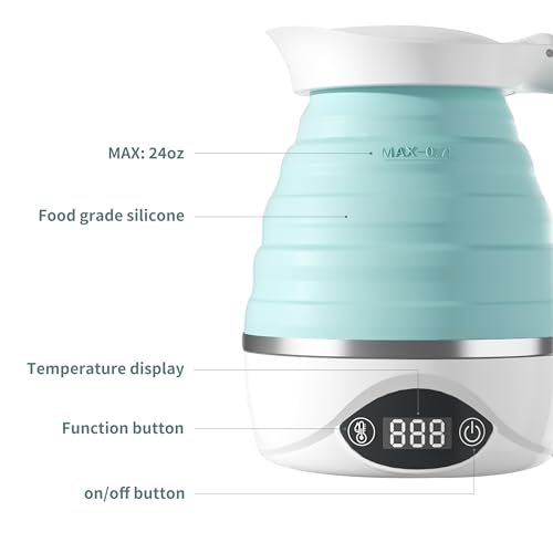 Aucoo AUCOO-FS-05 Collapsible Travel Kettle Electric Portable Foldable Kettle For Boiling Water, Suitable For 110V & 220V Dual Voltage, For Tea & Coffee thumb #6