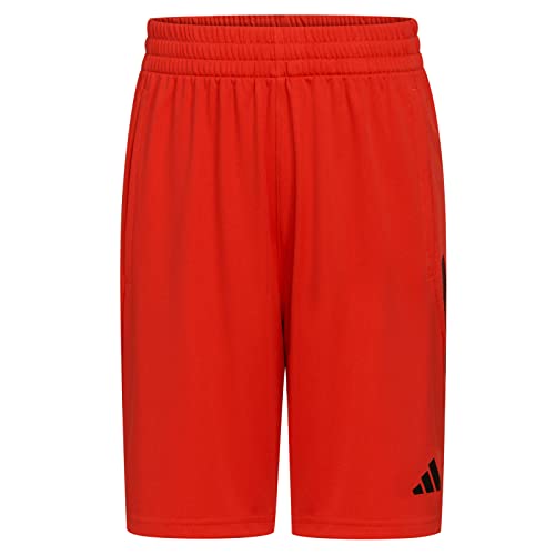 adidas Boys' Elastic Waistband Classic 3S Short, Better Scarlet, X-Large