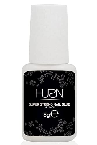 HUSN® Extra Strong Brush-On Nail Glue for False and Stick On Acrylic Nails (8ML)