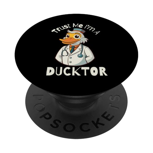 Vintage Trust Me Funny Duck I'm A Ducktor Doctor Sayings PopSockets PopGrip Intercambiable