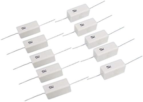 10pcs 2 ohm 2RΩJ 5 watt Axial Ceramic Cement Power Resistor 5W