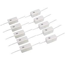 10pcs 33 ohm 33RJ 5 watt Axial Ceramic Cement Power Resistor 5W