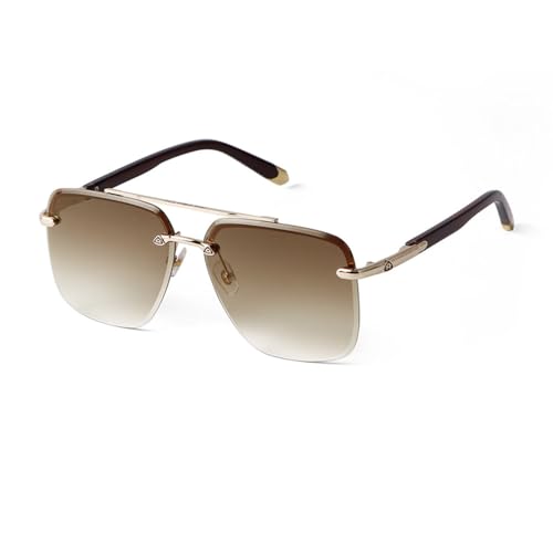 Lunettes de soleil carrées vintage contre l'éblouissement double pont
