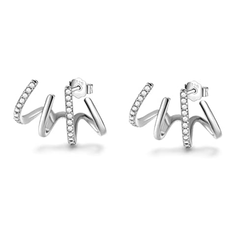 925 Sterling Silver Claw Earrings Claw Cuff Earrings for Women Earrings that Look Like Multiple Piercings Gold Silver Ear Crawler Earrings Teen Girls Cover