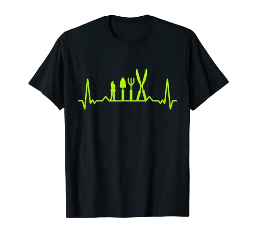 Cortasetos para aficionados al jardinero, pala con latido de corazón Camiseta