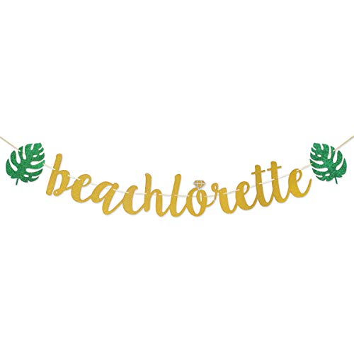 Beachlorette Banner Sign Garland Pre-Strung for Beach Bachelorette Party Hawaiian Luau Summer Tropical Bach Party Decorations