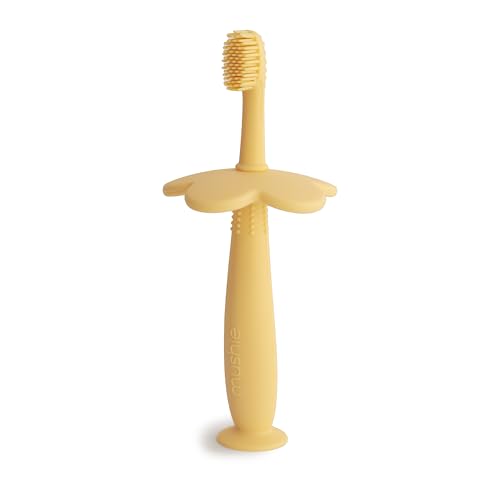 Image of mushie Flower Toddler Training Toothbrush (Daffodil)