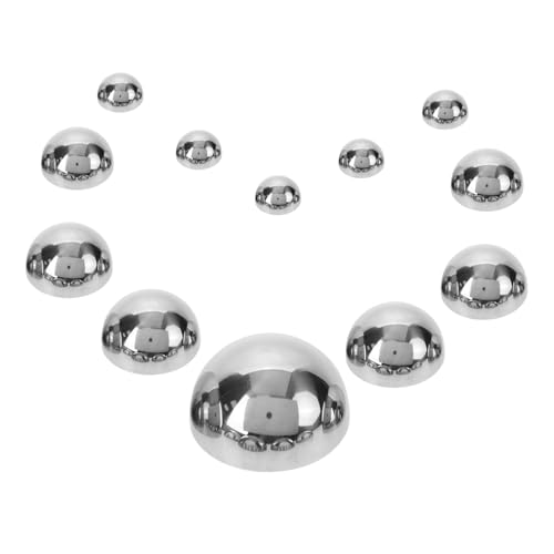 SEWOART 12Pcs Gazing Hemisphere Balls Mirror Half Balls for Garden Decoration Reflective Spheres Outdoor Centerpiece for Home and Pool