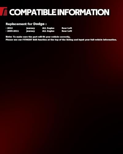 Image of Torchbeam Rear Brake Caliper Left for Dodge 2009-2012 Journey, Rear Left Caliper Replace # 18B5177