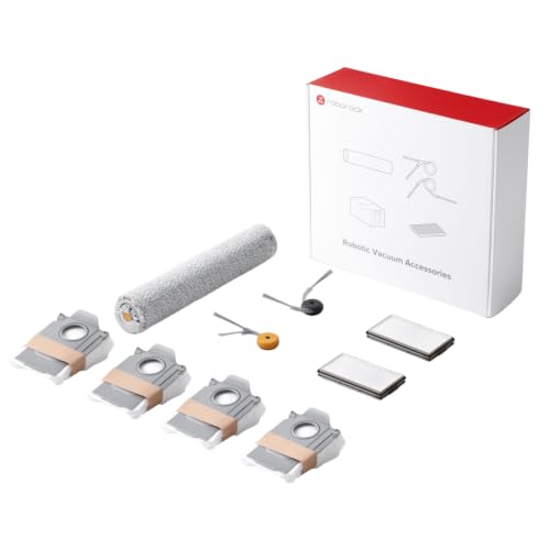 roborock Original-Zubehörset für Qrevo Edge 2 Flow/Saros 20 Flow Complete inkl.Seitenbürste*1, Filter*2, Wischmopp*1, Staubbeutel*4
