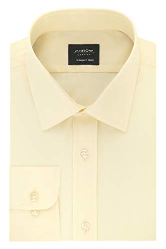 Image of Arrow 1851 Men's Dress Shirt Poplin (Available in Regular, Fitted, Slim, and Extreme Slim Fits)