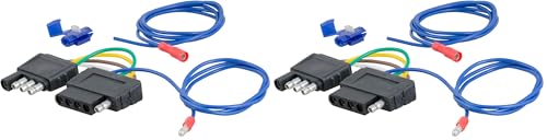 CURT 57187 4-Way to 5-Way Flat Adapter for Boat Trailer Surge Brakes, Black (Pack of 2)