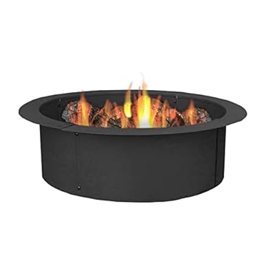 Sunnydaze Steel Above-/In-Ground Fire Pit Ring Insert - 33-Inch Outer Diameter (27-Inch Inner Diameter)