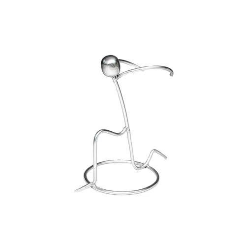 Image of Wine Bottle Holder | Single Bottle Wine Rack | Wine Bottle Stand | Beer Bottle Holder | Secret Santa Gifts for Christmas New Year Birthday | Gift for Friend Retirement (Silver Colour)