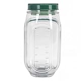 Yctze Tarros de Ensalada con Tapa de 1000Ml, Tarros de Cristal a Prueba de Fugas, Recipiente de Ensalada Portátil Reutilizable con Apertura Lateral, Separación en Seco y Húmedo.