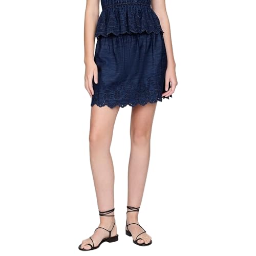 Image of Gap Women Relaxed Fit Washeded Cotton Western Skirt