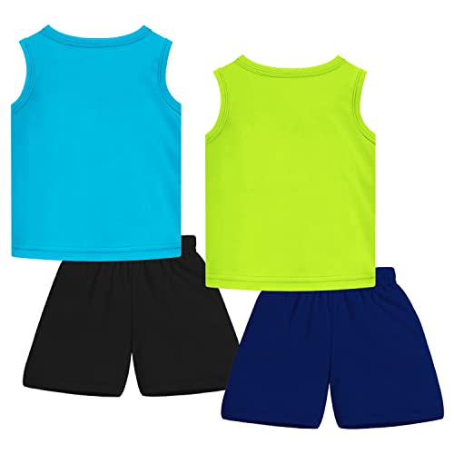 Image of Trampoline Boys Regular Fit T-Shirt and Shorts Set -Pack of 2