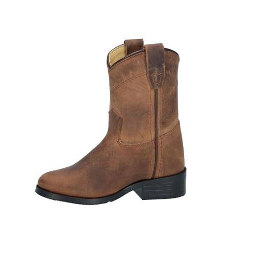 Smoky+Mountain+Toddler-Boys%27+Roper+Western+Boot+Round+Toe+Brown+4.5+D(M)+US
