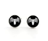 Venom Cufflinks Comic Book Film Silver Superhero Jewelry