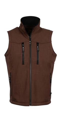 STS Ranchwear Western Vest Boys Pockets Zipper Brown STS3131